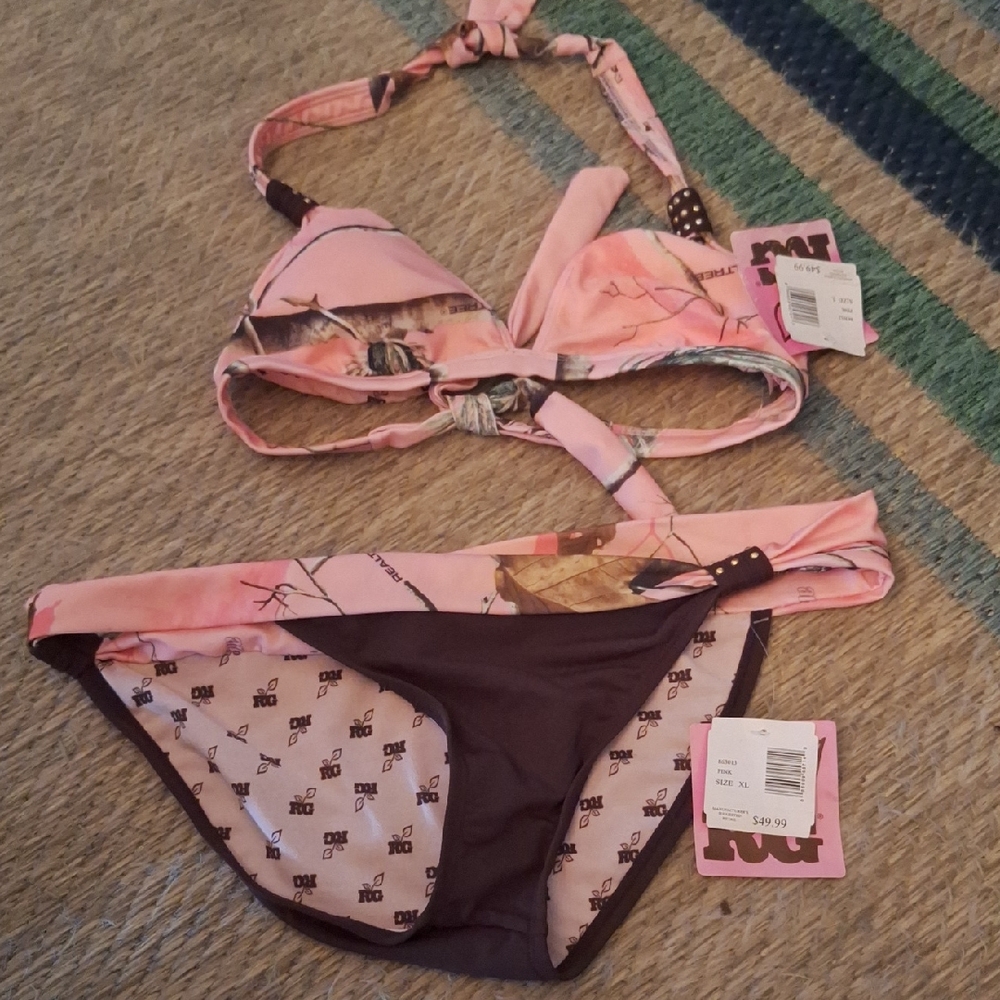 Realtree Pink and Brown Bikini Set